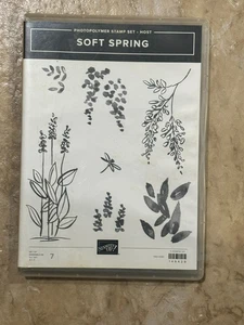 Stampin' Up! Stamp Set Brand NEW Soft Spring Flowers Floral Dragonfly ++ - Picture 1 of 2