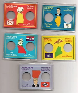 COLORFUL INDIVIDUAL 2003 STATEHOOD QUARTER HOLDERS - Picture 1 of 1