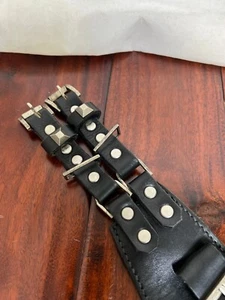 Cinturón de cuero vintage BLACKMERLE punk gótico bondage - Imagen 1 de 24