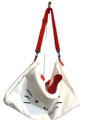 Hello Kitty 女式包拉链🎁 Sanrio 白色红色蝴蝶结密封。 全新带标签 — 第 1/4 张图片