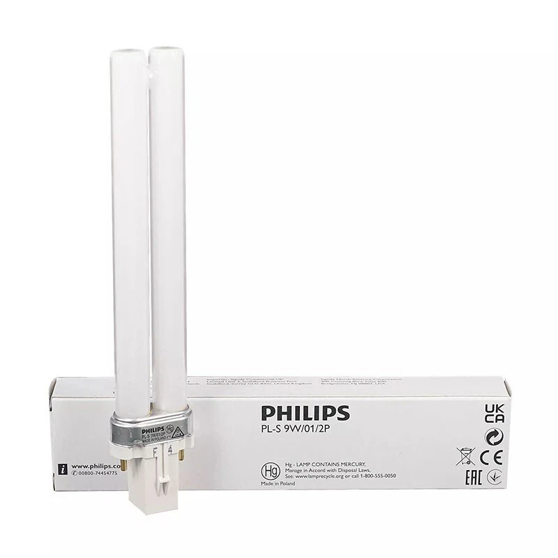 1PC NEW PHILIPS PL-S 9W/01/2P NB-UVB G23 311nm Narrow Spectrum UV Light Tube - Image 1 of 2