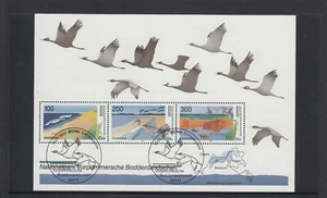 GERMANY - 1996 Western Pomerania NATIONAL PARK minisheet bloc VFU - Foto 1 di 1