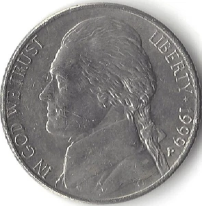 1999-P, 5cent, Jefferson Nickel, (US COIN, MONEY, COLLECTIBLE) b - Bild 1 von 2