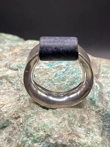 Silber Ring aus 925er Sterling Silber mit Lapislazuli Stein - Bild 1 von 8