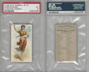 N186 Kimball, Dancing Women, 1889, Hindostanee, PSA 5 EX - Picture 1 of 1