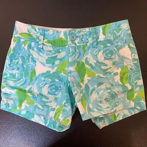 LILLY PULITZER spa blue First Impressions Callahan shorts 00 - Picture 1 of 11