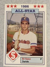 1986 Jennings Southern League All-Stars Bill Ripken Charlotte O's #1