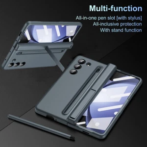 Do Samsung Galaxy Z Fold6 Fold5 4 odporne na wstrząsy szkło hartowane twarde etui + długopis - Zdjęcie 1 z 16