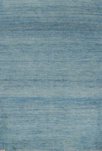 Handmade Gabbeh Solid Design Wool Modern Rug - Blue" 3x5 ft - Picture 1 of 13