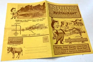 MENÜ Bergbau Lager Restaurant Handelsposten APACHE JUNCTION Arizona All you can eat - Bild 1 von 12