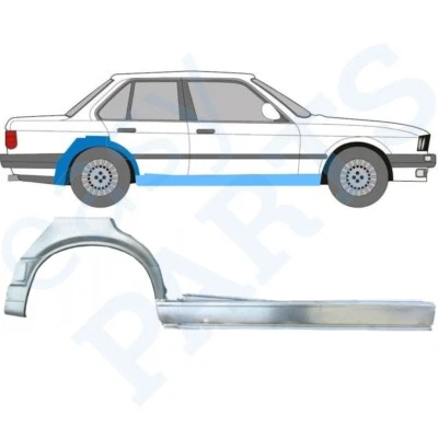 BMW 3 E30 1987-1994 4 Portes Tôle de réparation Arrière + Réparation de Seuil - Photo 1/2