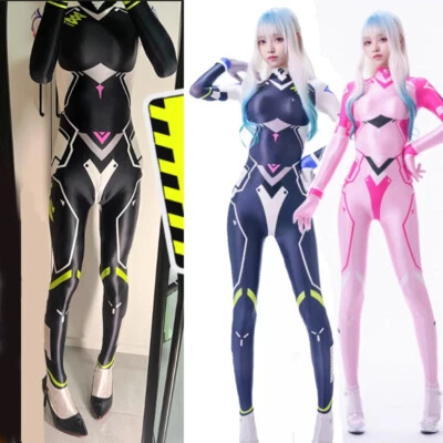 Damen Sexy Cosplay Overalls Herren Catsuit Jumpsuit Einteiler Clubwear Langarm - Bild 1 von 4