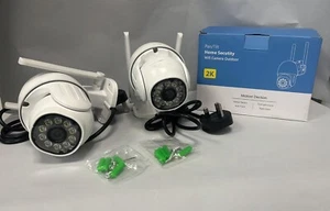 Paquete de 2 cámaras de seguridad para exteriores Eudic con cable Wifi 1080P 2.4G/5G WiFi nube gratuita - Imagen 1 de 1