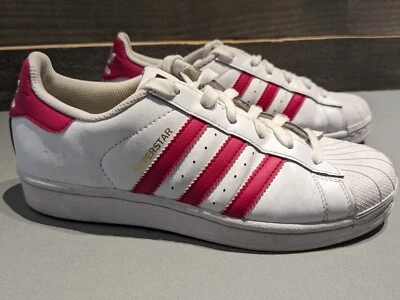 adidas Superstar White & Pink Shell Toe Sneakers OG Size US 5 Y2K - Image 1 of 4
