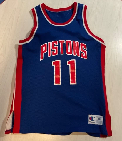 Vintage Champion Isiah Thomas Detroit Pistons Jersey Bad Boys Size 48 Pro-Style Cover