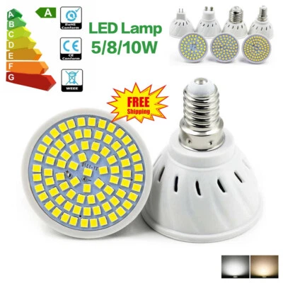 E27 E14 Led Bulb Light Cup floodlight 5W 8W 10W Lamp Spotlight AC 220V MR16 Gu10 - Image 1 of 4