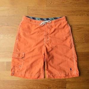 Vintage Polo Ralph Lauren Swim Trunks Men's S Shorts Swimming Orange 90s Retro - Picture 1 of 9