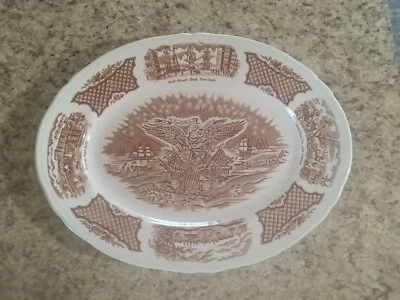 Brown Fair Winds New York Harbor Alfred Meakin Staffordshire15" Serving Platter  - Image 1 of 4