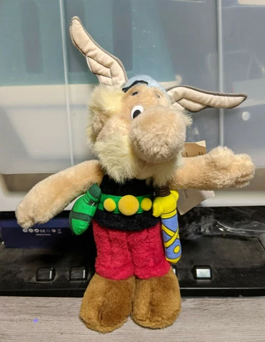 Vintage ASTERIX Gaul Cartoon Plush Stuffed 8" Doll Germany Michael Muhleck 1994 Cover