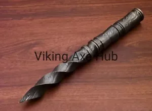 Handmade Damascus Steel Camping Hunting Viking Tactical Krisdagger Tridagger - Picture 1 of 9