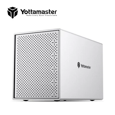 Yottamaster 5 Bay Festplattengehäuse Typ B Festplatte Gehäuse für 3,5" 2,5" 80TB