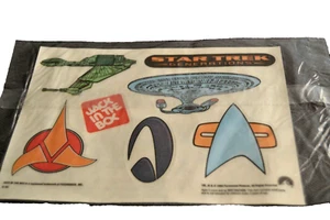Star Trek Generations TATTOO Sticker Sheet JACK IN THE BOX Sealed! Vintage 90's - Picture 1 of 3
