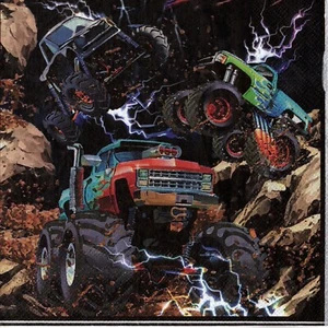 Serviettes en papier sport monster jam/truck. Paper napkins Monster jam/truck - Picture 1 of 1