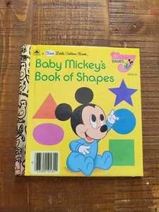 1986 Baby Mickey's Book of Shapes A First Little Golden Book Disney Babies - Picture 1 of 4