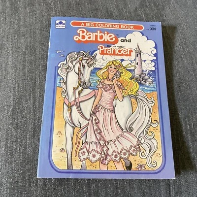 Vintage Barbie and Prancer Coloring Book Partially Used 1984 - Image 1 of 4