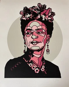 DAVID FLORES "FRIDA KAHLO" SCREEN PRINT - ED 75 - SHEPARD FAIREY WARHOL STOUT - Picture 1 of 1