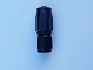 Black 4 An Straight Swivel Hose End Fitting Braid - Picture 1 of 1