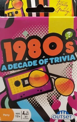 1980s A Decade of Trivia Party Card Game Retro Family Game Night Movies-TV-Music - Image 1 of 2