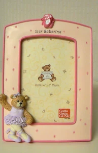Marco de fotos de bailarina Gund Star Thinking of You para oso de fotos de 4" x 6" rosa - Imagen 1 de 2