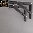 Folding Shelf Brackets - Heavy Duty Metal Collapsible Shelf Bracket for Bench Ta