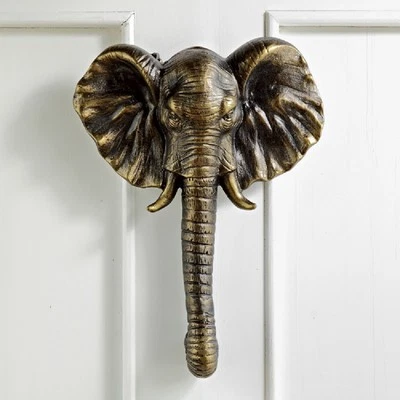 Elephant Door Knocker Safari Wildlife Doorknocker 10 Inch High ~ SPI Home 34248 - Image 1 of 4