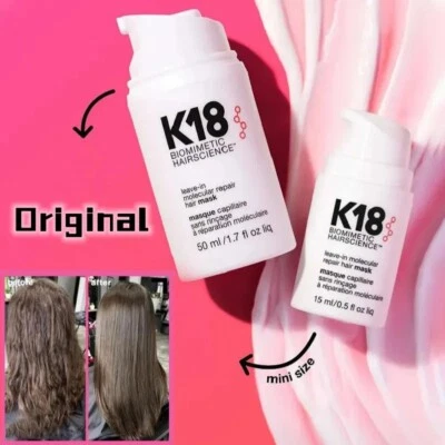Original K18 Leave-In Molecular Repair Hair Mask Damage Restore Soft Hair Deep - Image 1 of 4