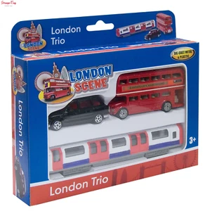 MotorMax Tube Train, Bus and Tax 3 pce Set Diecast Model - Picture 1 of 1