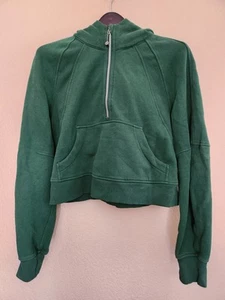 Lululemon Scuba Oversized 1/2 Zip Hoodie Sweatshirt Pullover Green SZ XS/S - Picture 1 of 11