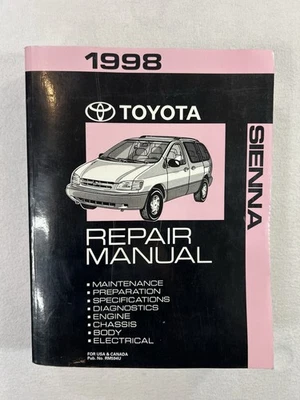 Toyota Sienna 1998 manual de taller de reparación original 98 furgoneta OEM libro de servicio Foto 1 de 4
