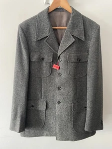 S. COLLIER & Co Heritage   WOOL TWEED Safari Sports Jacket Blazer Size 38R  NWT - Picture 1 of 11