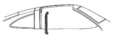 1977-78 Ford Mustang II; T-Top; Quarter Post To Door Window Seal; RH - Image 1 of 2