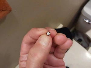 Vintage 14K .25 CT Single Diamond Stud Earring GC - Picture 1 of 6