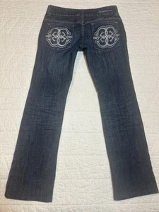 GUESS Jeans Women's 25 cowgirl western bootcut Leg Stretch embellished pockets - Picture 1 of 7