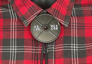 Corbata Bolo - Placa de peso negro mate - Imagen 1 de 2