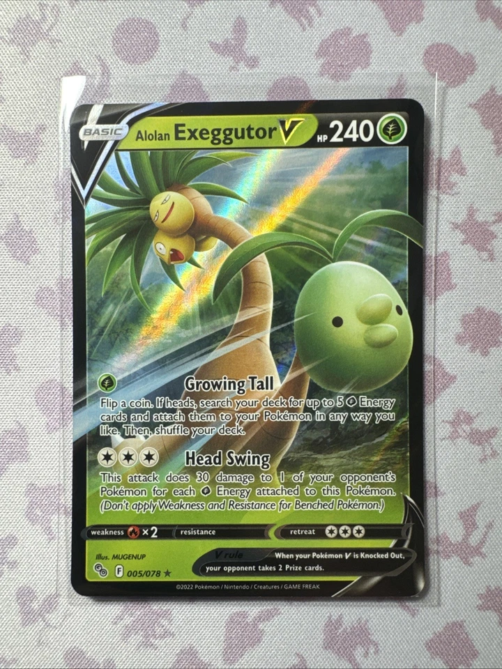 Alolan Exeggutor V - 005/078 - Pokemon Go Sword & Shield Ultra Rare Card NM - Image 1 of 2