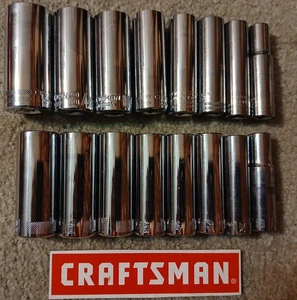 Craftsman 16 PC Deep 3/8" Drive SAE and Metric 6 PT Sockets - Picture 1 of 1