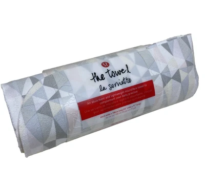 Lululemon The Towel Stained Glass Love Pastel Geometric Microfiber Yoga 26x71" - Image 1 of 4