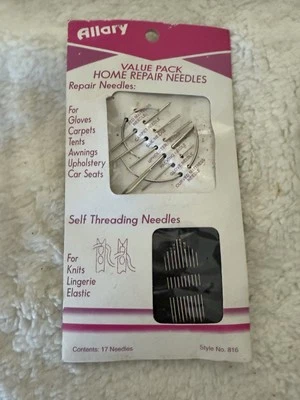 Agujas de colección Allary para reparación del hogar y autohebrado HECHAS EN LA INDIA #816 Foto 1 de 4