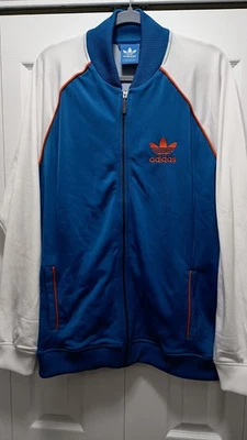Adidas Superstar TT Dark Royal/White Vapor Track Top Blue Orange X52244 zip up  - Image 1 of 4