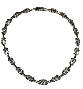 Judith Jack Sterlingsilber Markasiten Schleife Halsband Halskette 16 Zoll - Bild 1 von 6